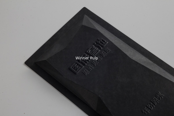 Wine Embossed Molded Pulp Packaging Recyclable 100% Thermoformed