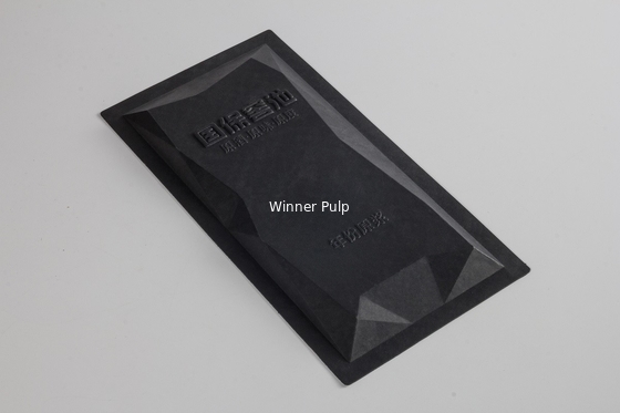 Wine Embossed Molded Pulp Packaging Recyclable 100% Thermoformed