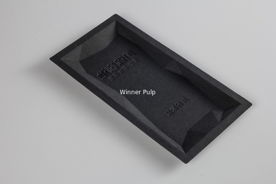Wine Embossed Molded Pulp Packaging Recyclable 100% Thermoformed